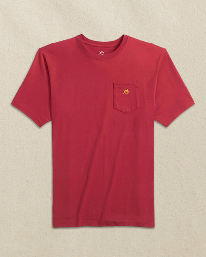 Embroidered Skipjack T-Shirt - Crimson & Gold | Southern Tide New