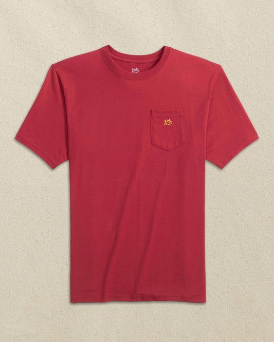 Embroidered Skipjack T-Shirt - Crimson & Gold | Southern Tide New