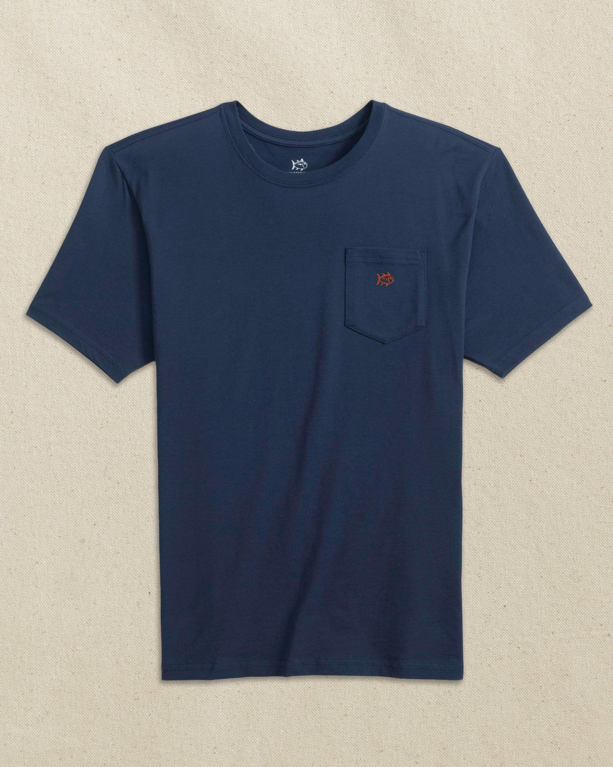 Embroidered Skipjack T-Shirt - Navy & Red | Southern Tide Signature