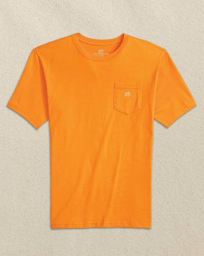 Embroidered Skipjack T-Shirt - Orange & White | Southern Tide Popular