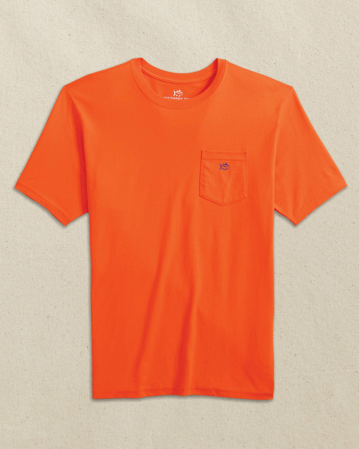 Embroidered Skipjack T-Shirt - Orange & Purple | Southern Tide Great Value