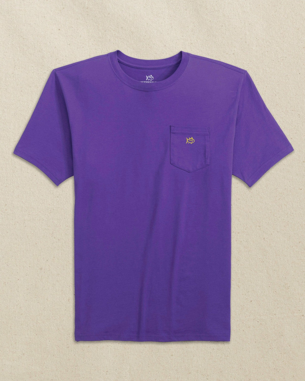 Embroidered Skipjack T-Shirt - Purple & Yellow | Southern Tide Special Offer