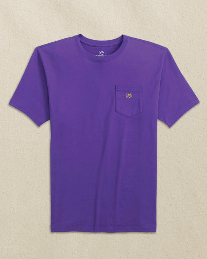 Embroidered Skipjack T-Shirt - Purple & Yellow | Southern Tide Special Offer