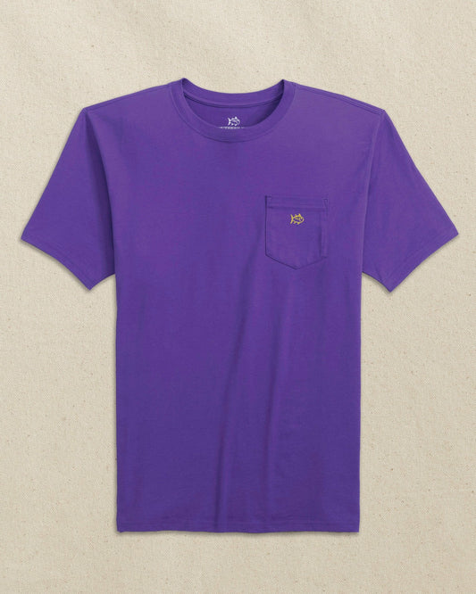 Embroidered Skipjack T-Shirt - Purple & Yellow | Southern Tide Special Offer