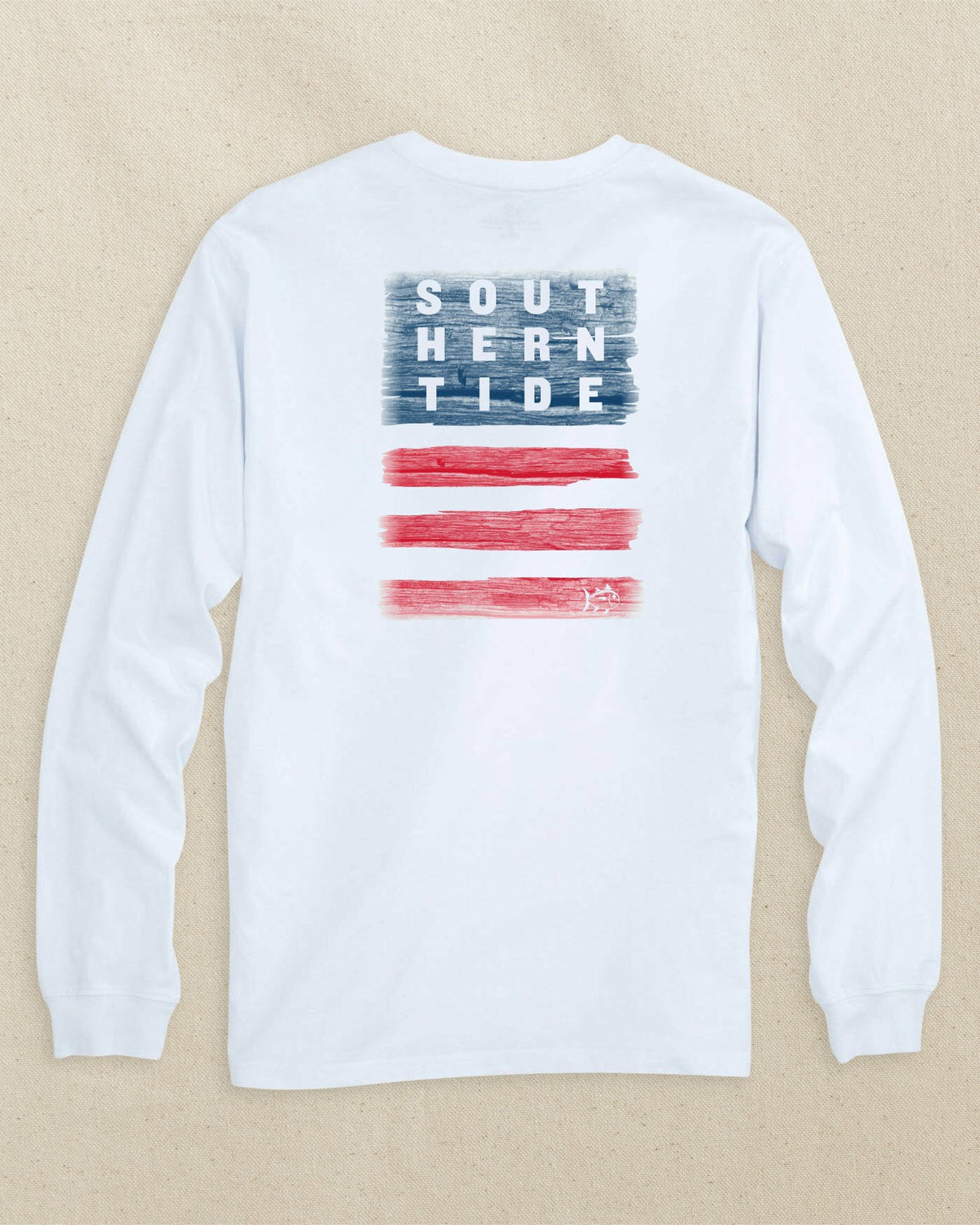 Americana Wooden Flag Long Sleeve T-Shirt | Southern Tide Quality