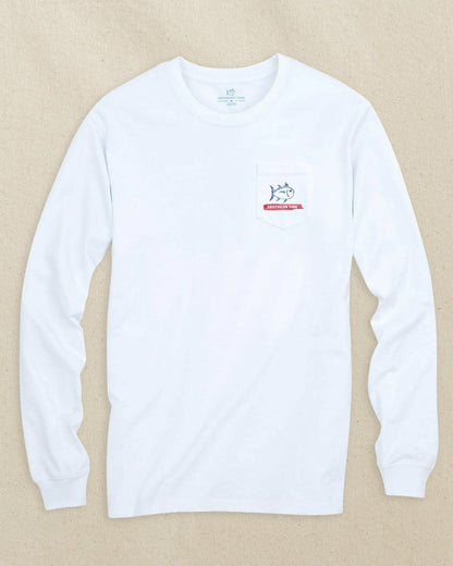Americana Wooden Flag Long Sleeve T-Shirt | Southern Tide Quality