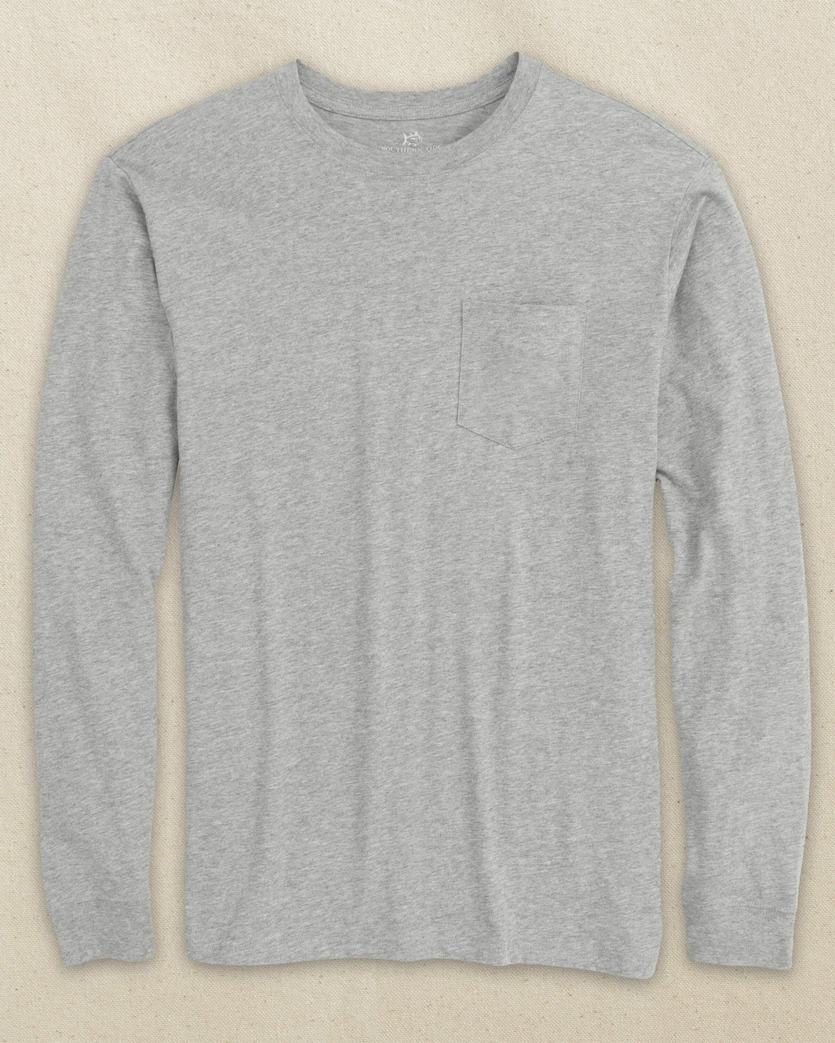 Heather Grey Classic Long Sleeve Pocket T-Shirt | Southern Tide Recommended