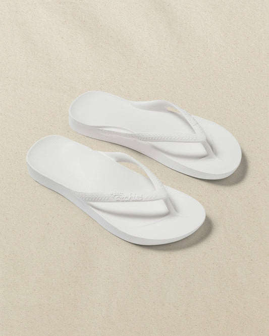 Archies Classic White Arch Support Flip Flop | Southern Tide Value