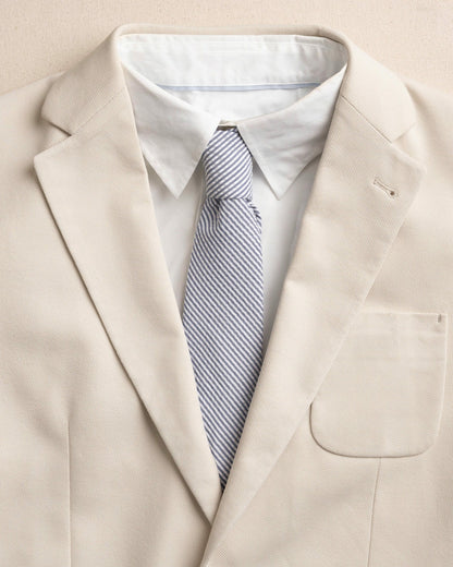 High Cotton Blue and White Seersucker Necktie | Southern Tide Deals