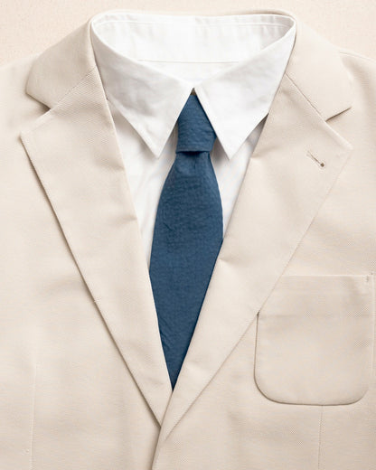 High Cotton Nautical Blue Seersucker Necktie | Southern Tide Quality