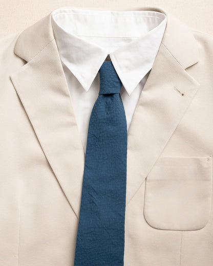 High Cotton Nautical Blue Seersucker Necktie | Southern Tide Quality