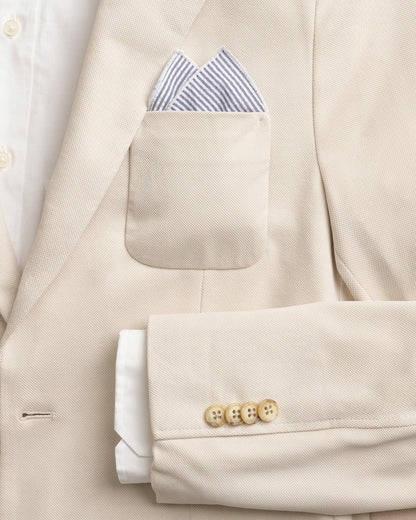 Blue and White Seersucker Pocket Square | Southern Tide Sale