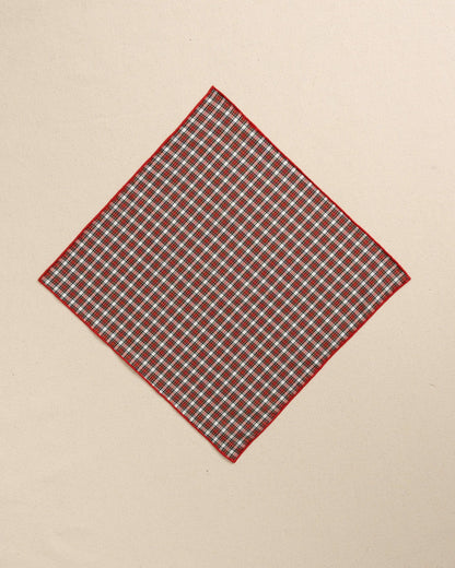 Peppermint Plaid Cotton Pocket Square | Southern Tide Hot Sale
