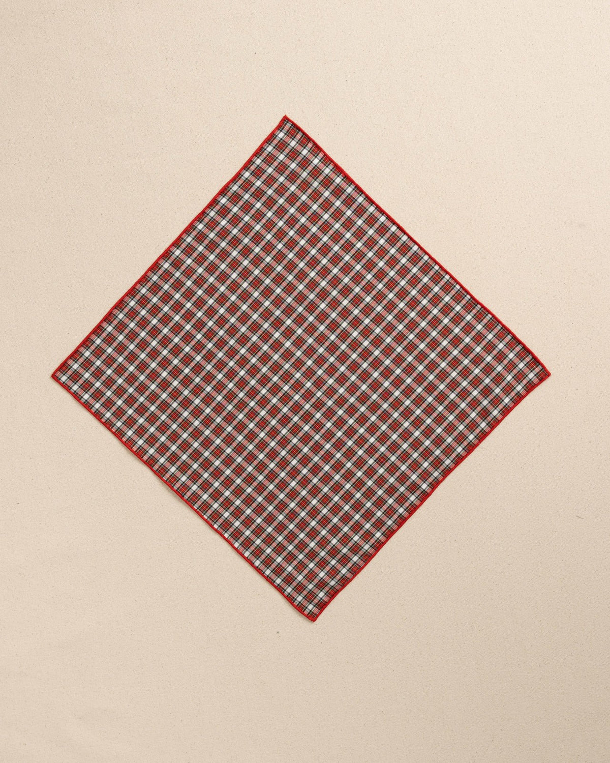 Peppermint Plaid Cotton Pocket Square | Southern Tide Hot Sale