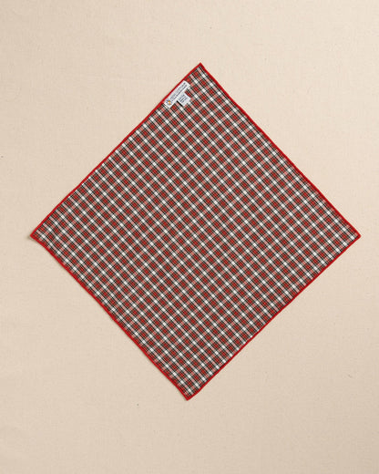 Peppermint Plaid Cotton Pocket Square | Southern Tide Hot Sale