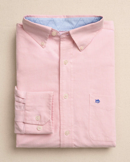 Charleston Oxford Solid Sport Shirt - Sea Pink | Southern Tide Trending