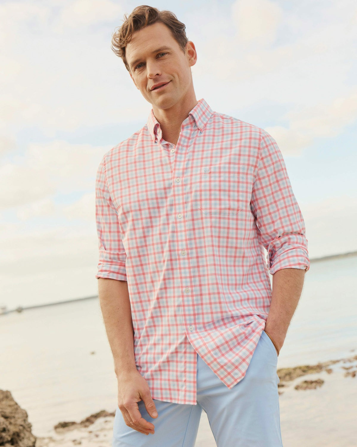 Albemarle Gingham brrr°® Sport Shirt | Southern Tide Signature