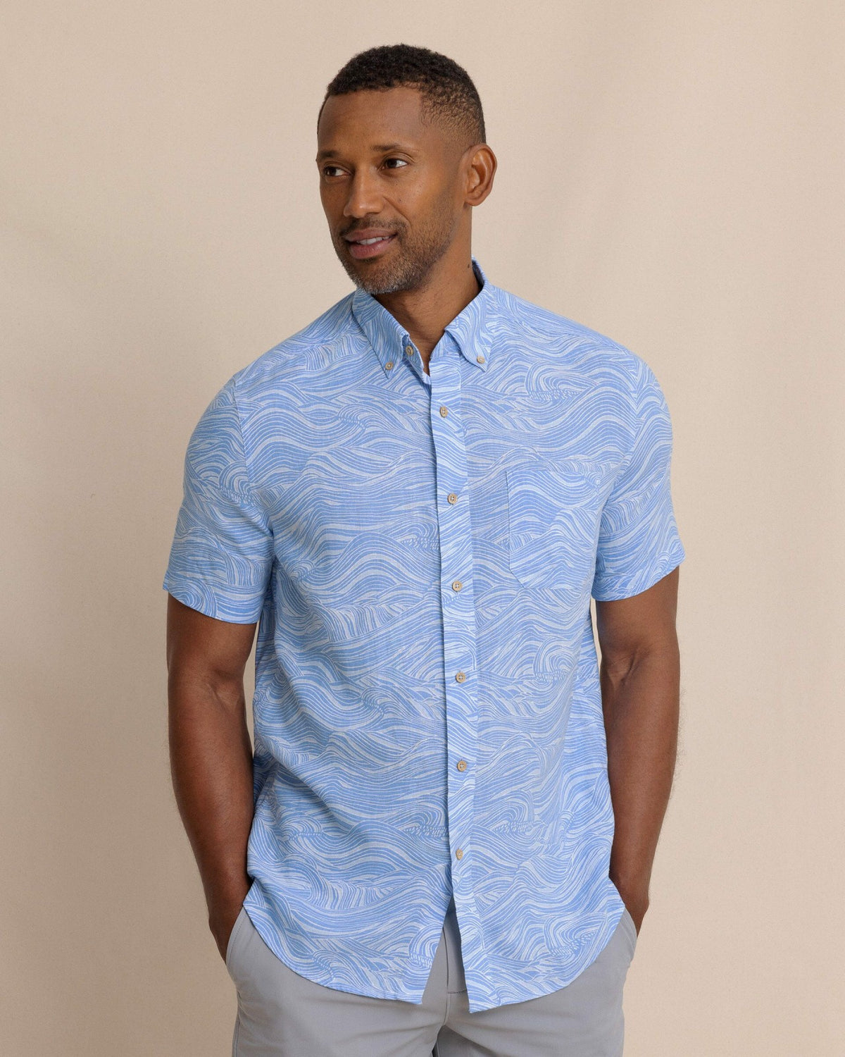 Rolling Waves Short Sleeve Sport Shirt | Southern Tide Customer Favorite