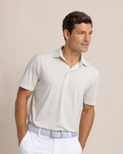 brrr°®-eeze Meadowbrook Stripe Polo - Sand White | Southern Tide Quality