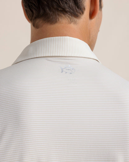 brrr°®-eeze Meadowbrook Stripe Polo - Sand White | Southern Tide Quality