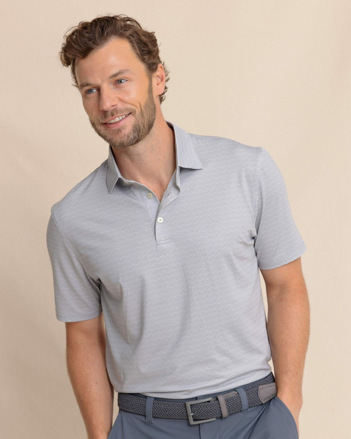 Driver ST Geo Printed Polo | Southern Tide Trusted
