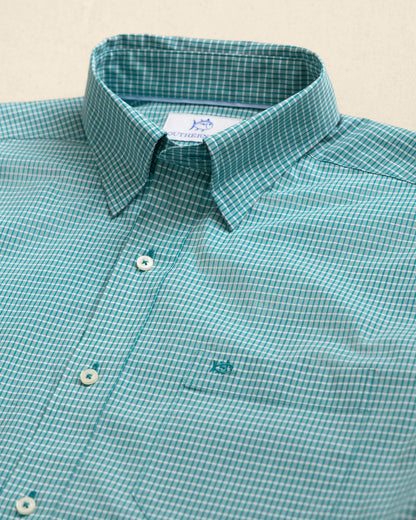 Crofton Plaid Charleston Sport Shirt - Spruce | Southern Tide Essential