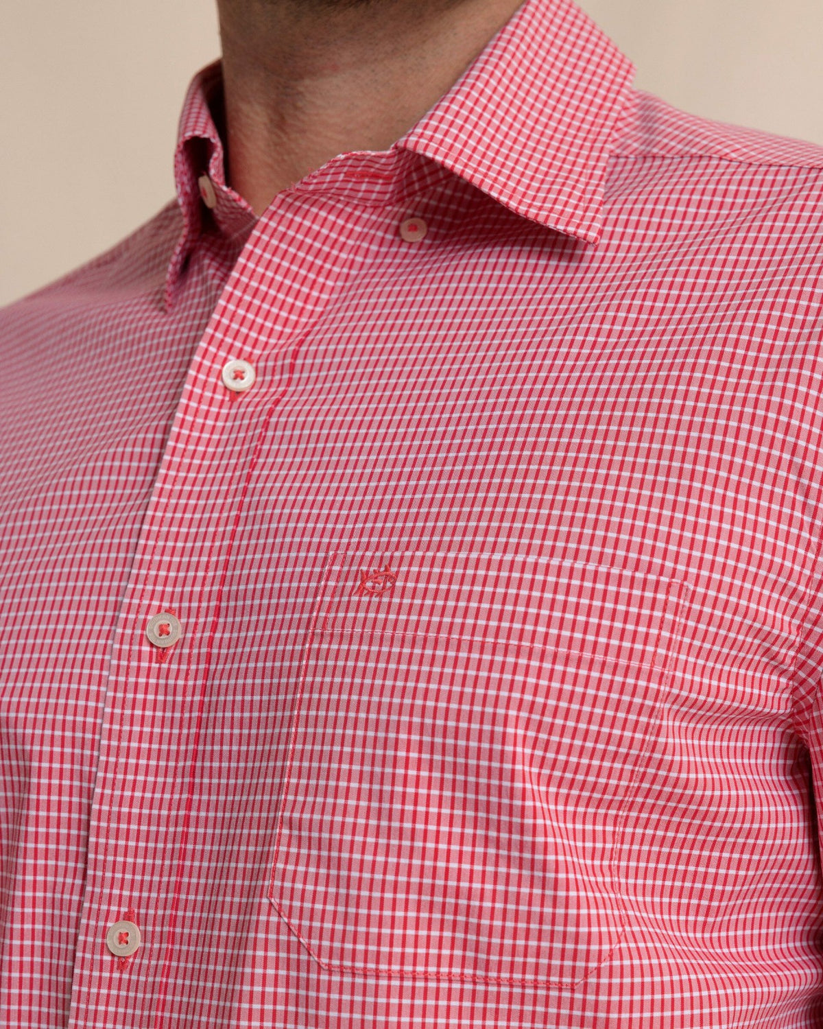 Crofton Plaid Charleston Sport Shirt - Red | Southern Tide Sale