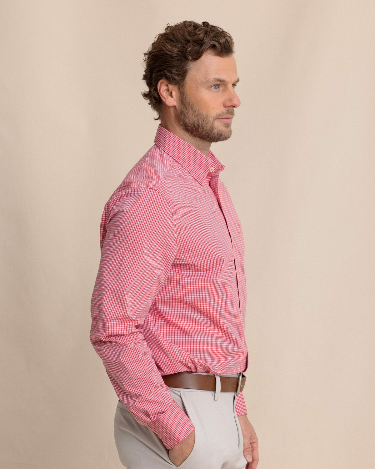 Crofton Plaid Charleston Sport Shirt - Red | Southern Tide Sale