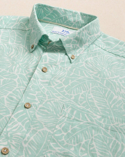 Beach Palms Linen Rayon Short Sleeve Sport Shirt | Southern Tide Sale
