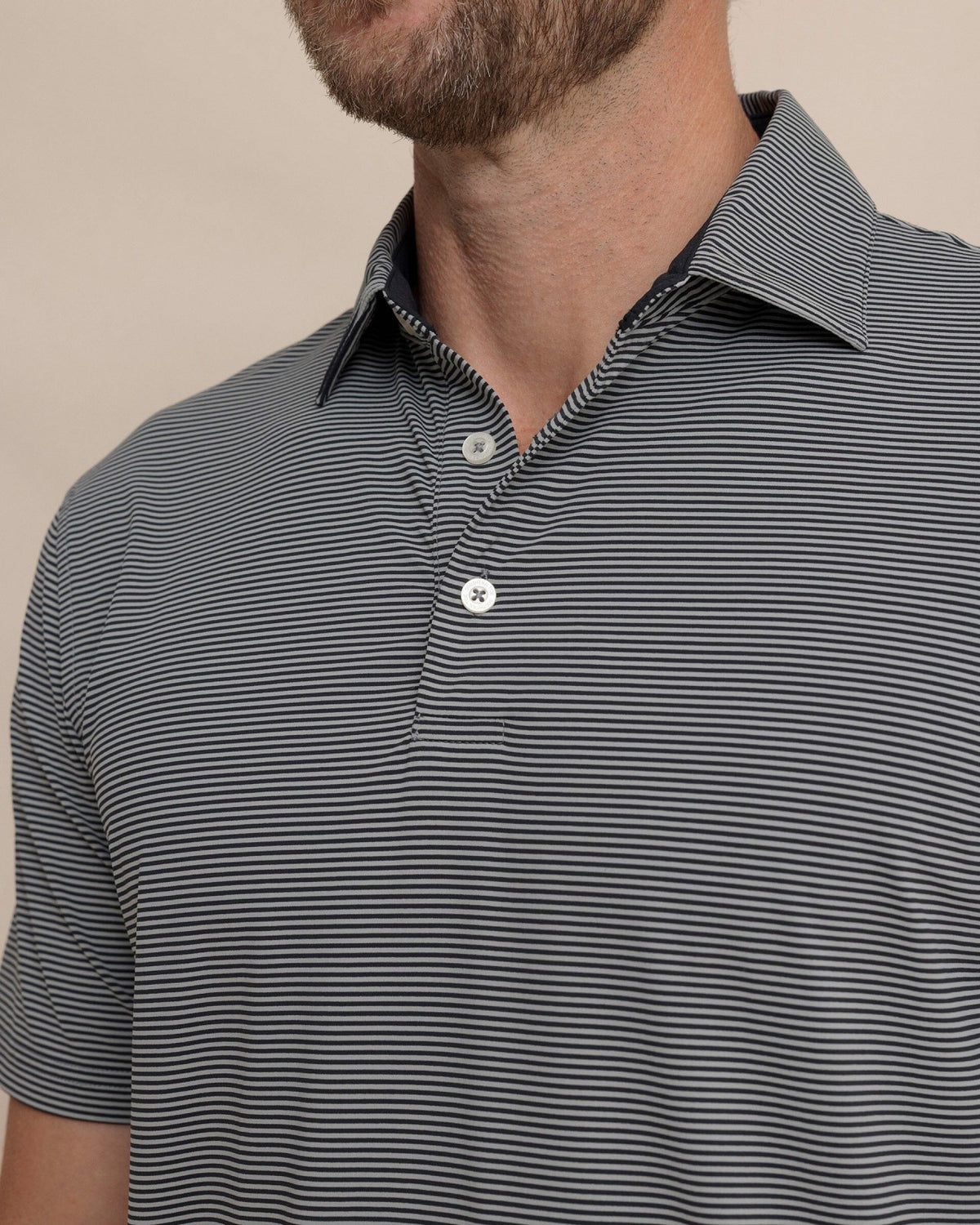 brrr°®-eeze Meadowbrook Stripe Polo - Steel | Southern Tide Best Seller