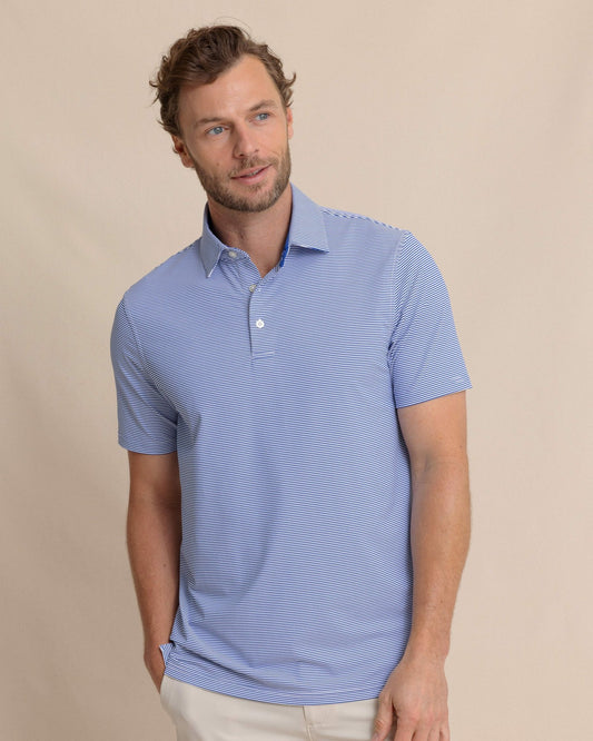 brrr°®-eeze Meadowbrook Stripe Polo - Surf Blue | Southern Tide Best Price