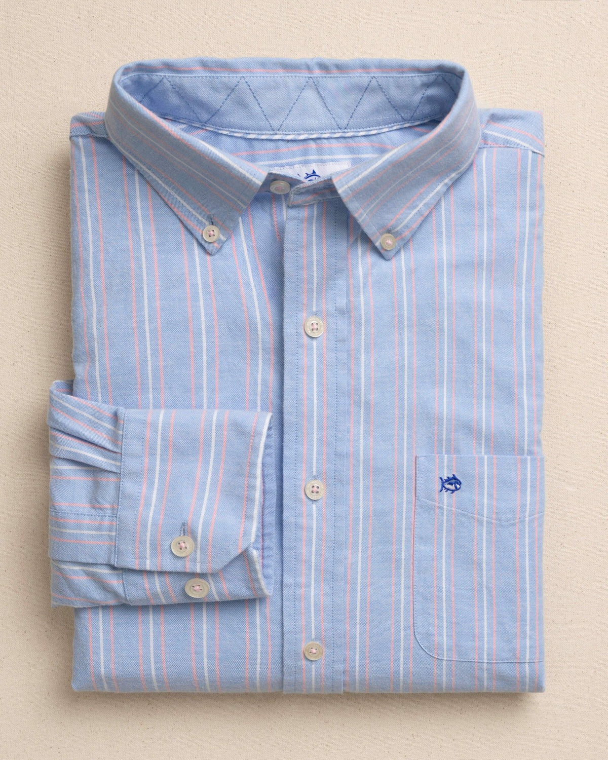 Beachside Charleston Oxford Stripe Sport Shirt | Southern Tide New
