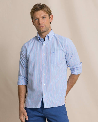 Beachside Charleston Oxford Stripe Sport Shirt | Southern Tide New