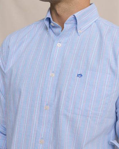 Beachside Charleston Oxford Stripe Sport Shirt | Southern Tide New