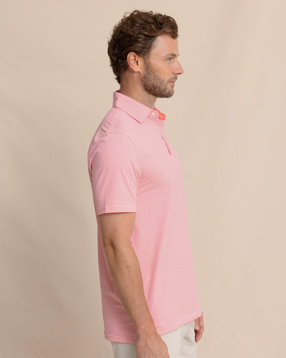 brrr°®-eeze Meadowbrook Stripe Polo - Coral | Southern Tide Hot Sale