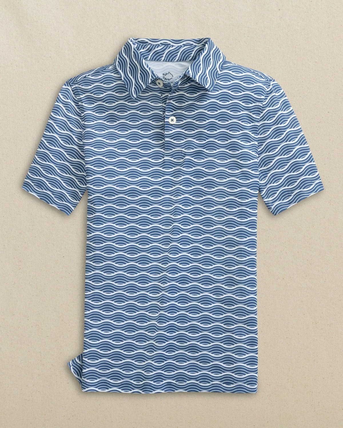 Boys Driver Waves Printed Performance Polo | Southern Tide Deals