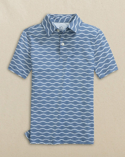 Boys Driver Waves Printed Performance Polo | Southern Tide Deals