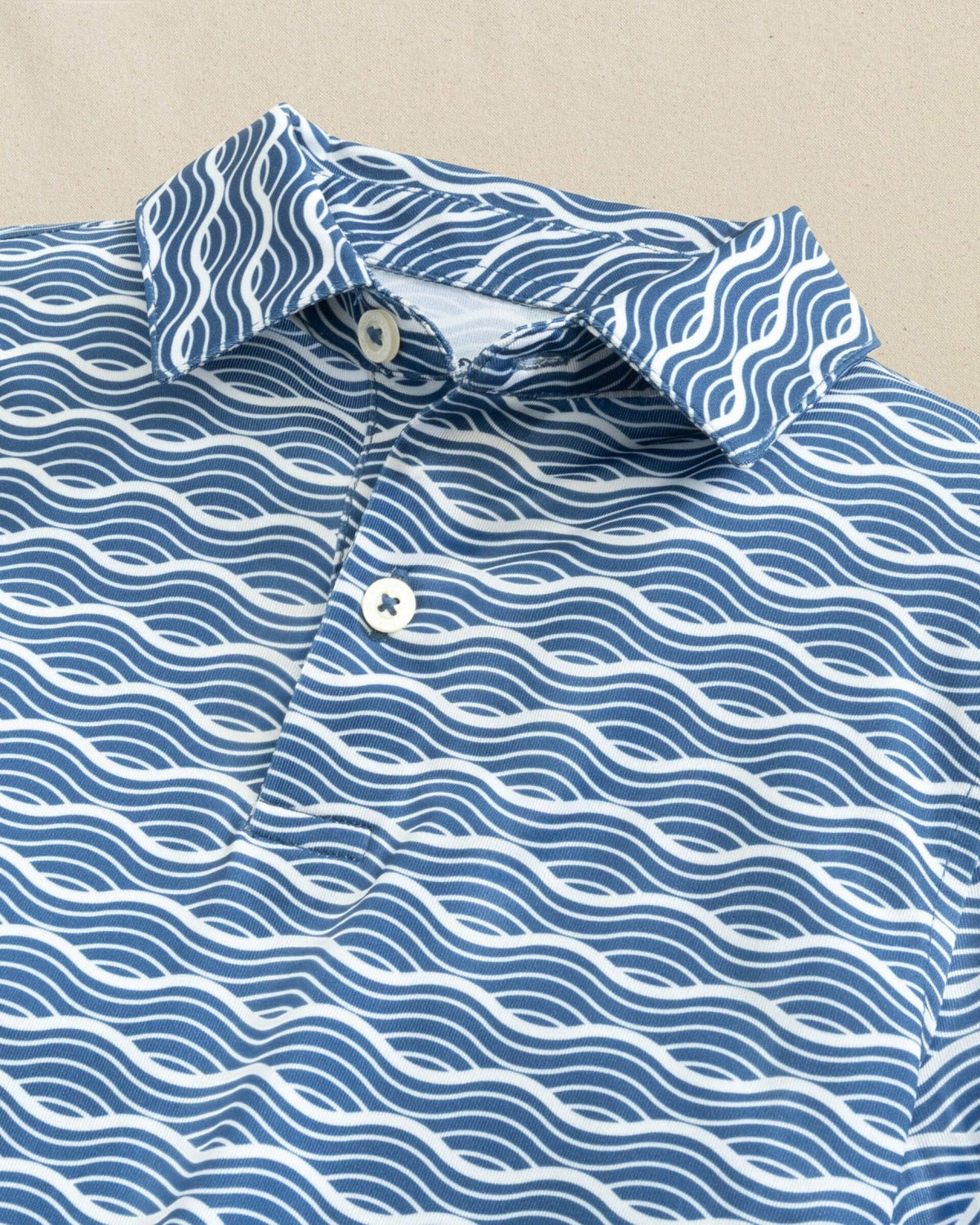 Boys Driver Waves Printed Performance Polo | Southern Tide Deals