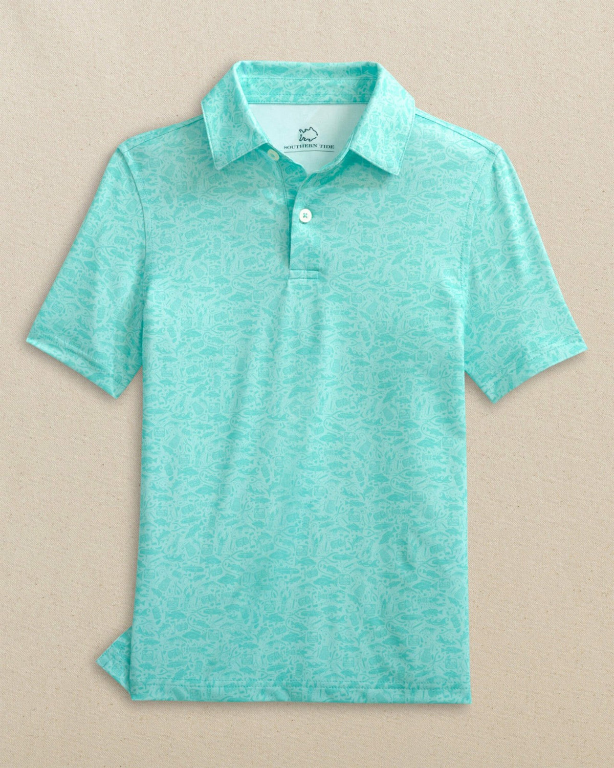 Boys Driver Seawatch Printed Performance Polo | Southern Tide Trusted