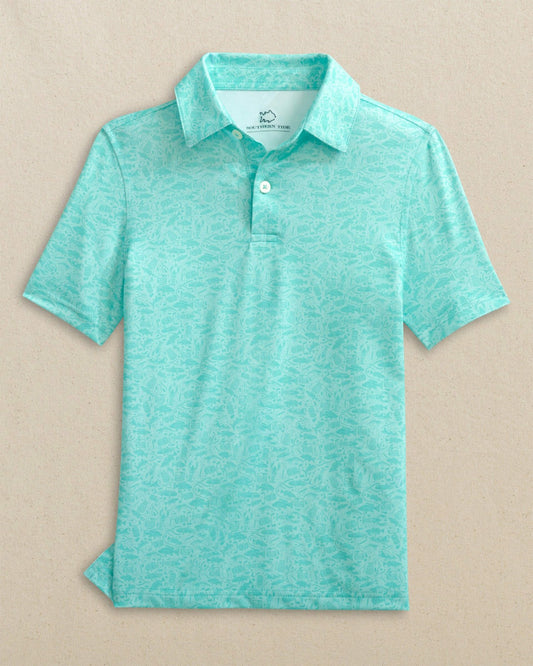 Boys Driver Seawatch Printed Performance Polo | Southern Tide Trusted