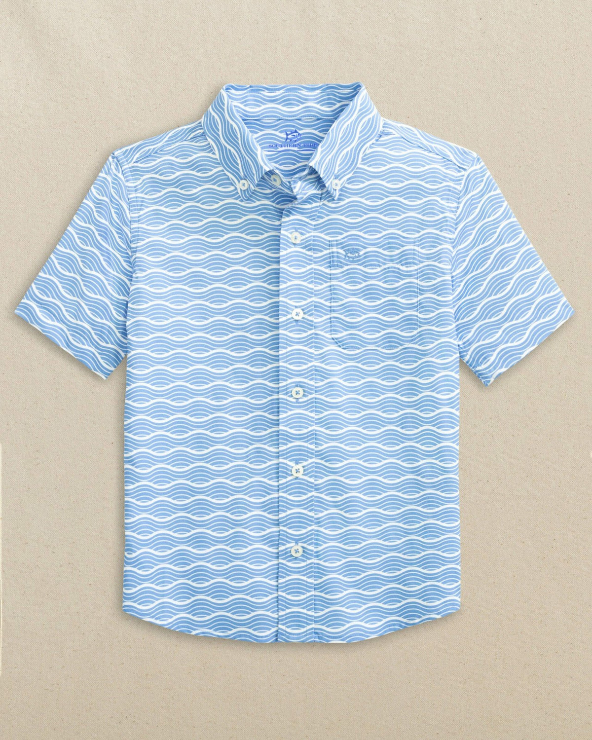 Boys Waves Coastal Breeze® Short Sleeve Sport Shirt | Southern Tide Best Seller