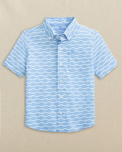 Boys Waves Coastal Breeze® Short Sleeve Sport Shirt | Southern Tide Best Seller