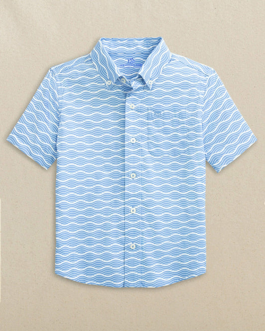 Boys Waves Coastal Breeze® Short Sleeve Sport Shirt | Southern Tide Best Seller