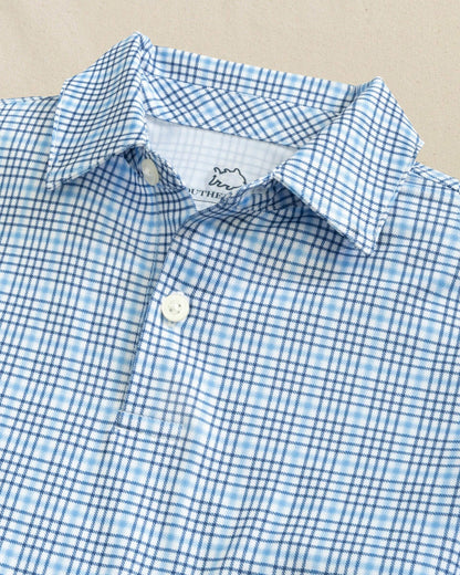 Boys Driver Plaid Performance Polo | Southern Tide Deals
