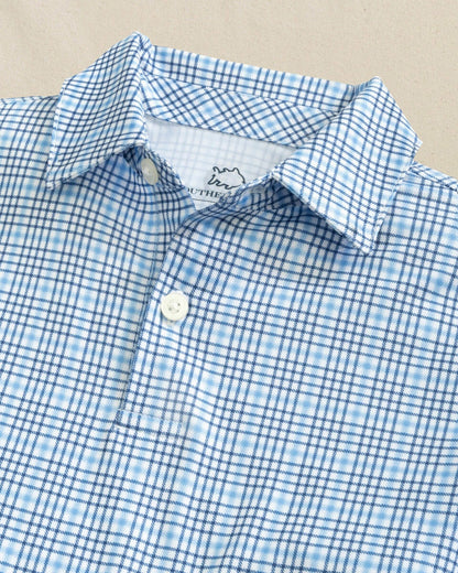 Boys Driver Plaid Performance Polo | Southern Tide Deals