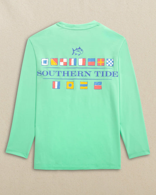 Kids Nautical Flags Long Sleeve Performance T-Shirt | Southern Tide Hot Sale