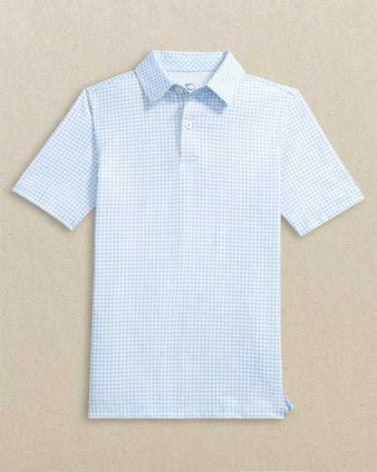 Boys Driver Gingham Printed Performance Polo | Southern Tide Special Offer