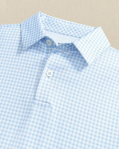 Boys Driver Gingham Printed Performance Polo | Southern Tide Special Offer