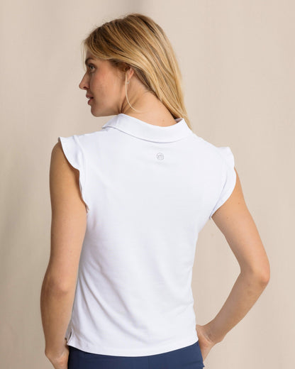 Dayna Active Ruffle Polo Tank | Southern Tide Premium