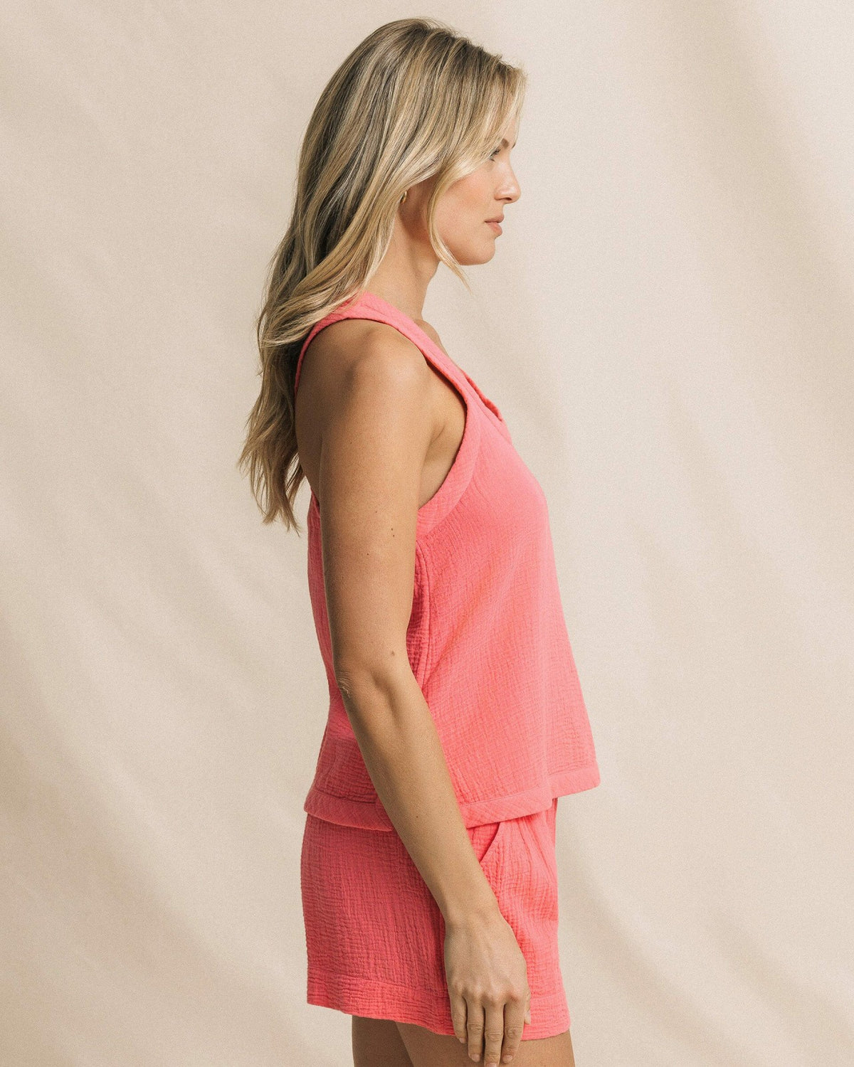 Leila Double Cloth Solid Tank | Southern Tide Recommended